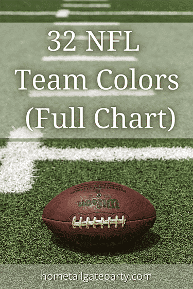 32 NFL Team Color Chart