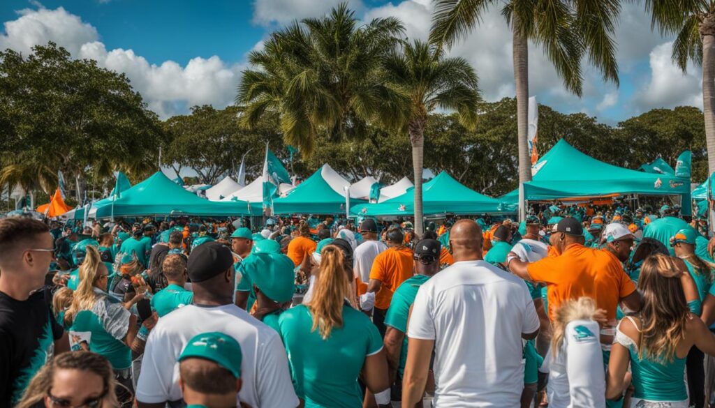 Miami Dolphins tailgating